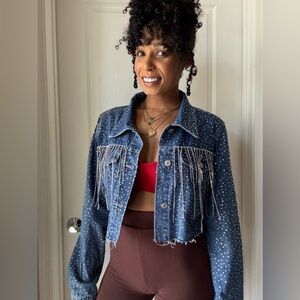 Emerson Lang Rhinestone Denim Jacket